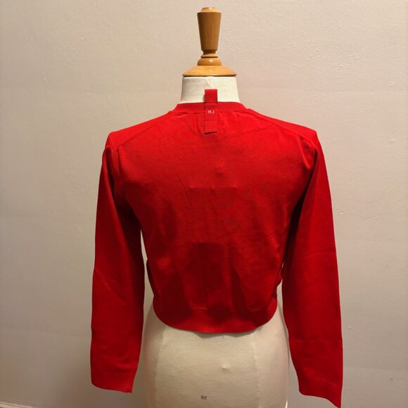 NWT Marc Jacobs long sleeve crew neck cardigan with logo in True Red - Picture 5 of 13